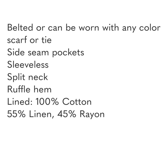 ADYSON PARKER Easy Tier Linen Dress Split Neck Cream Cottage Boho Prep XL 12 14 - Picture 2 of 10